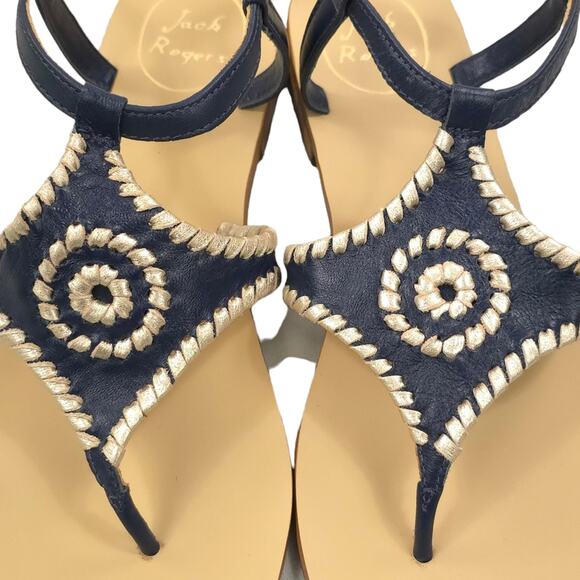 Jack Rogers Maci Sandal in Midnight Platinum Trim - Picture 3 of 10
